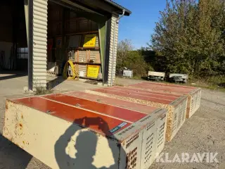 Stålskabe 3 låger 3stk.