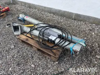 Kornsnegl JE-MA T31 til vogn – hydraulisk med elektrisk start/stop