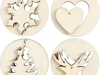 2i1 Træophæng til Julefigurer - 8 stk.