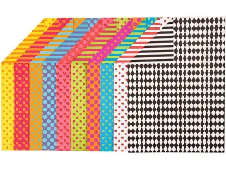 Mønstret Karton, A4, ark 210x297 mm, 250 g, ass. farver, 20ass. ark/ 1 pk.