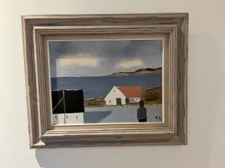 Oliemaleri Bornholm af C.L