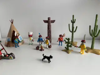 Playmobil Cowboy og indianer. 
