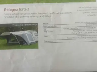Isabella fortelt t/ campingvogn med hævetag