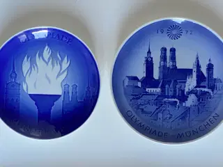 München Olympiade 1972, 2 platter, kr 50,-