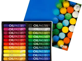 Mungyo Oliepastel, L: 7 cm, tykkelse 11 mm, ass. farver, 24stk./ 1 pk.