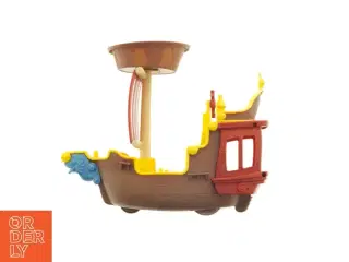 Farverigt plastik piratskib (str. 25 x 30 x 12 cm)