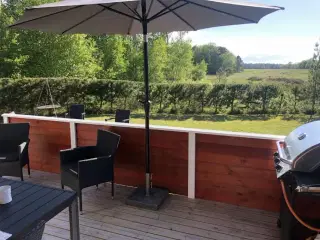 L�kkert sommerhus fra 2008. Beliggende p� ugenert grund, kun 200 m fra dejlig badestrand.