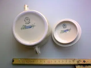 Royal Copenhagen guld på krukke i mos grøn Dagmar