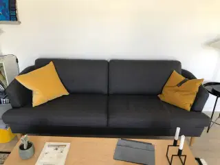 Flot 3 pers. sofa i koksgrå uldent stof