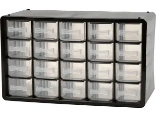 Skuffereol, PC 20, str. 18,4x30,5x14,9 cm, hulstr. 55x37 mm, 1 sæt