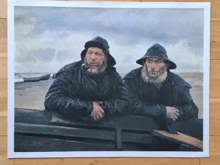 TO FISKERE VED EN BÅD. - MICHAEL ANCHER 