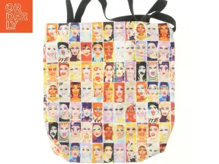 Farverigskuldertaske (str. 45 x 47 cm)