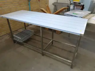 Rustfri stålbord 180x70xH90cm