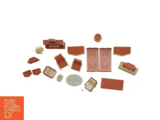 Dukkehusmøbler (str. Stort bord 9,5 x 4,5 x 3 cm)