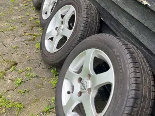 4 sommerdæk på fælge 