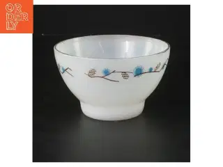 Skål i opalineglas med mønster (str. Ø 11 cm)