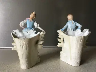 Bescuits  porcelæns figur 2 stk.