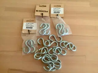 S kroge i elgalvaniseret stål. 5X50 MM.