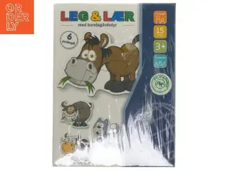 Leg & Lær bondegårdsdyr puslespil (str. 19x14 cm)