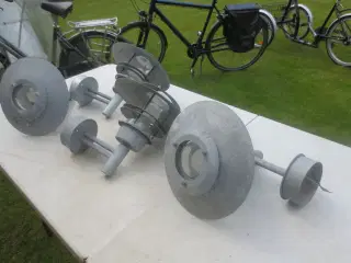 4 stk Galvaniseret Udendørs væglamper 