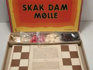 Skak,Dam,Mølle. Sjældent Drechsler spil CD 191