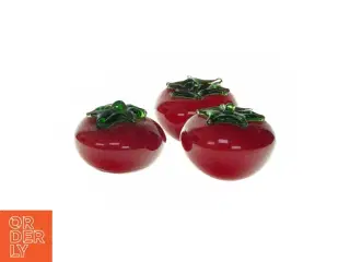 Tomatfigur i glas (3 stk) (str. HØ: 6x8 cm)