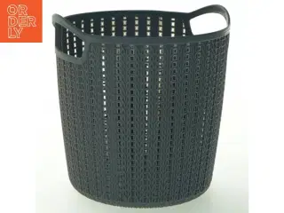 Rund plastikkurv med håndtag (str. 17x14 cm)