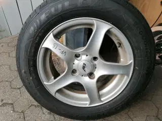 4 alufælge med nye dæk