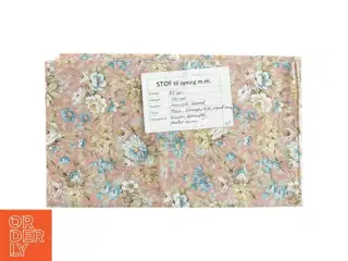 Blomstret bomuldsstof (85 x 100 cm)