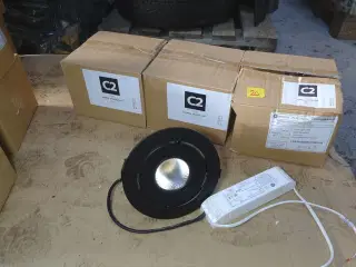 2 stk. store LED-indbygningsspots ca. ø-hul 16cm, e3light, Gimbal