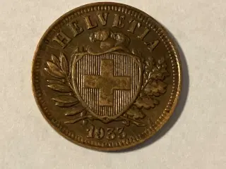 2 Rappen Switzerland 1933