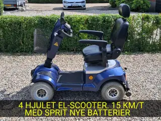 4 hjulet el-scooter med 2 sprit nye batterier 