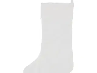 Elegant Hvid Julesok i 100% Bomuld - 40 cm