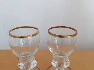 Gisselfeld snapseglas fra Holmegaard GlasvÃ¦rk 