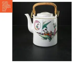 Kinesisk tepotte med bambushåndtag (str. 22x11 cm)