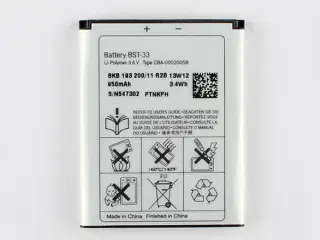 Originalt Sony Ericsson BST-33 Batteri Li-Ion 3.6V