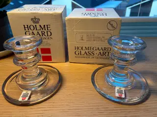 Lysestage, H. 8 cm, Titania lille, Holmegaard