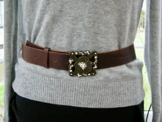 Dame læderbælte, kernelæder, Friis Company, str. S