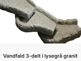 3-delt vandfald i granit
