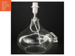Elegant glaslampe med stofledning (str. Ø 20 cm)