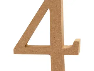 Tal, 4, H: 8 cm, tykkelse 1,5 cm, 1 stk.