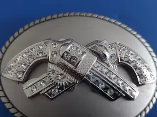 Bæltespænder i sølvfarve metal