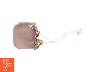 UBRUGT Krokopræget Crossbody Skulder Taske med tørklæde og guld kæderem (str. 18 x 16 cm)