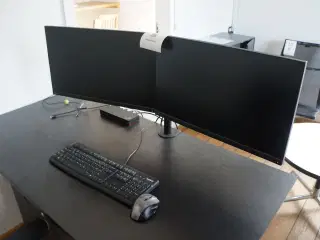 2 stk. skærme & computer, m.v. LENOVO