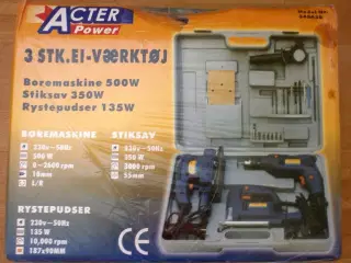 Perfekt Gave ! - Nyt VÆRKTØJSSÆT - 3 maskiner !