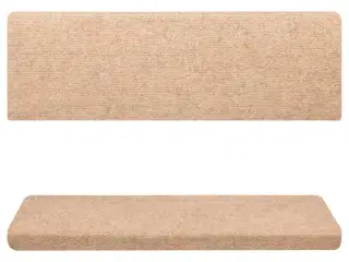 15 stk. trappemåtter tuftet 65x21x4 cm brun