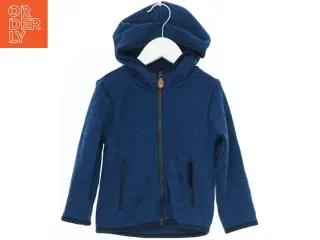 Blå fleecejakke med hætte fra H&M (str. 92)