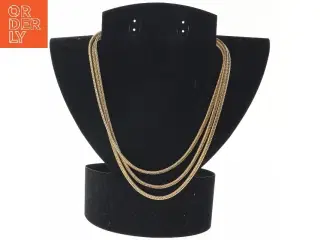 Multilaget guldkæde halskæde (str. 44 cm)