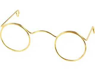 Briller, B: 60 mm, hulstr. 21 mm, guld, 10stk./ 1 pk.