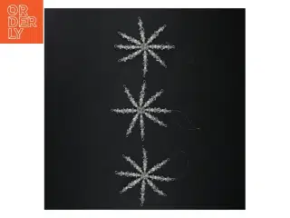 Krystallignende jule snefnugdekorationer (str. Ø. 12,5 cm)